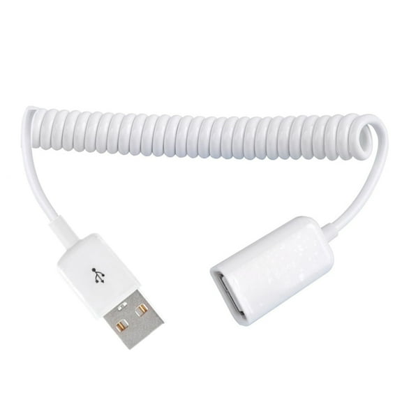High Speed USB2.0 Male to Female Coiled Extension Cable Cord for Charging Data Transmission