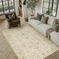 thumbnail image 6 of BERTHMEER 9'x12' Area Rugs for Living Room Bedroom Beige Vintage Non Slip Washable Large Farmhouse Office Dining Room Oriental Traditional Distressed Rugs, 6 of 6