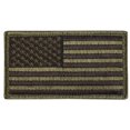 thumbnail image 2 of Rothco American Flag Patch - Hook Back - Olive Drab/Black - Normal, 2 of 2