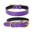 thumbnail image 1 of Collar básico clásico de cuero acolchado para mascotas, adecuado para perros de tamaño pequeño y mediano., 1 of 5