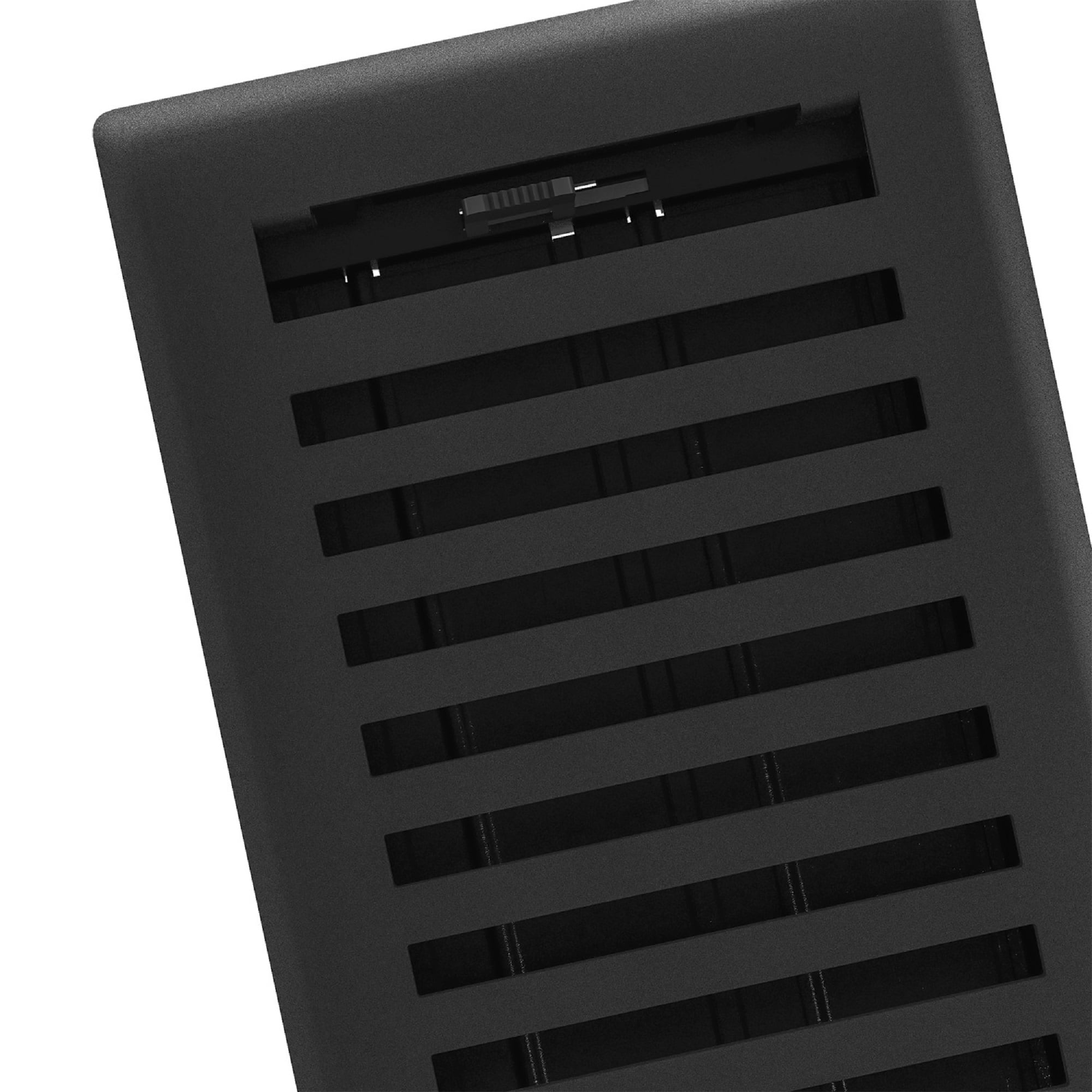 4in x 10in Montezuma Style Black Iron Metal Heating and Cooling Air Floor Register (2 PACK) - Overall 5 1/4" x 11 1/4"