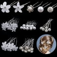 thumbnail image 2 of 20pcs Women U-shaped Pin Metal Barrette Hair Clip Hairpins Simulated Pearl Bridal Tiara Hair Accessories Wedding Hairstyle Tools, 2 of 9