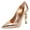 Champagne, variant on FSJ Women Gorgeous Pointy Close Toe Slip On Pumps Sculpted High Heel Ladies Special Formal Wedding Office Dressy Shoes Size 16 Gold