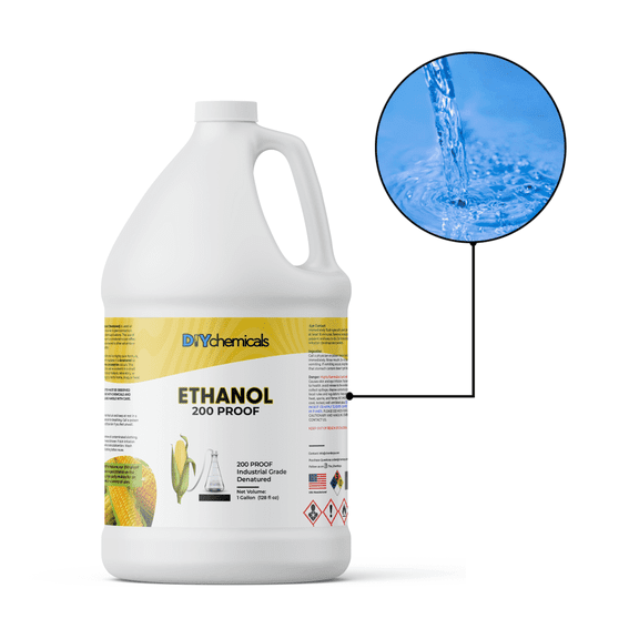 DIYChemicals 200 Proof Ethanol (EtOH) - Denatured - 1 Gallon, CDA-12A (denat with N-heptane)