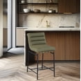 thumbnail image 2 of Meridian Furniture Burke Green Vegan Leather Counter Stool, 2 of 7