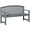 Gray 577, variant on 56 Wooden Garden Bench with Backrest and Armrest, 2-Seater Outdoor Patio Bench for Porch, Balcony, Poolside, Gray