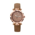 thumbnail image 1 of Reloj de cuarzo para mujer, relojes para mujer, reloj de cuarzo de moda informal para mujer, reloj con esfera centelleante y correa de cuero., 1 of 3