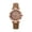 Brown, variant on Trendy Diamond Shaped Dial Crystal Casual Watch for Women – Leather Strap & Stainless Steel Dress Watch | Elegant Gift for Her