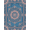 Blue And Pink, Pattern 1, variant on ODIKA Pink Wool Traditional Scrollwork Rosette Trailing Botanical Maximalist for Playroom, Bedroom, Reading Nook, Pet Friendly & Kids Safe Play