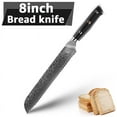 thumbnail image 2 of Bread Knife 8 inch Serrated Knife VG10 Damascus Steel for Homemade Bread Baguette Sandwich, Razor Sharp Edge, 2 of 6