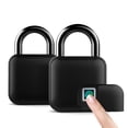 thumbnail image 4 of Smart Padlock Fingerprint & APP Unlocking 300mAh Rechargeable Fingerprint BT Lock Keyless 10 Sets Fingerprints IP65 Waterproof Anti-Theft Security Padlock Door Luggage Case Outdoor (Black), 4 of 8