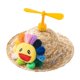 thumbnail image 1 of Gorro de paja tejido a mano, adorno para la cabeza para mascotas, accesorio bonito para disfraz de perro. Flor, 1 of 9