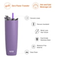 thumbnail image 4 of Asobu Aqualina Puramic Insulated 20oz Water Bottle With Straw, 4 of 8