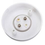 2X E27 Round Plastic Base Screw Light Bulb Lamp Socket Holder White