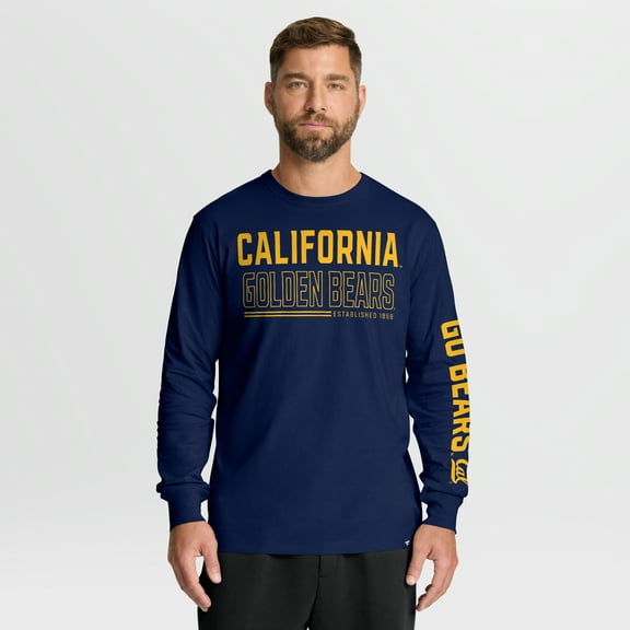 Men's Fanatics Navy Cal Bears Quad Fuel The Fire Long Sleeve T-Shirt