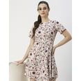 thumbnail image 5 of Moomaya Short Sleeve Asymmetric Printed Dress - Women's Trendy Casual Dress, 5 of 9