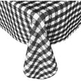 thumbnail image 3 of Black Tavern Check Fabric Tablecloth by Newbridge - Bistro Check Heavy Weight, Water Repellent, Stain Resistant Fabric Tablecloth 60” x 84” Oval, 3 of 9