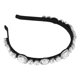 thumbnail image 5 of Bling Rhinestone Diadema Diadema de franela con diamantes de imitación blancos para mujer 5.51 x0.79, 5 of 7