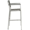 thumbnail image 6 of Modway Shore 5-Piece Outdoor Patio Wood and Aluminum Dining Set in Silver/Gray, 6 of 7