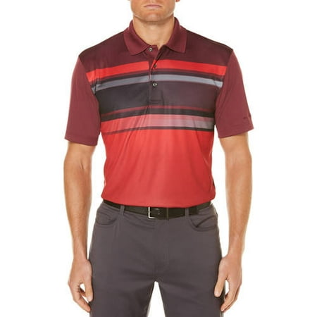 - Big Men's Performance Short Sleeve Stripe Golf Polo Shirt