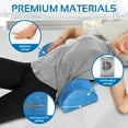 thumbnail image 4 of AllSett Health Lumbar Support Bolster – Large Half-Moon Memory Foam Cushion for Legs, Knees, Lower Back, Ankles & feet – Machine Washable Cover, Semi-Roll Support for Sleeping & Posture (Navy), 4 of 6