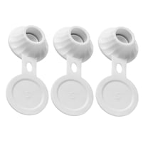 NICEXMAS Shampoo Bottle Cap Round Upside Down Bottle Covers Tpe 3Pcs For Lotion Containers