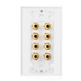 thumbnail image 2 of 8 Posts Speaker Wall Plate Home Theater Wall Plate Audio Panel for 4 Speakers, 2 of 6