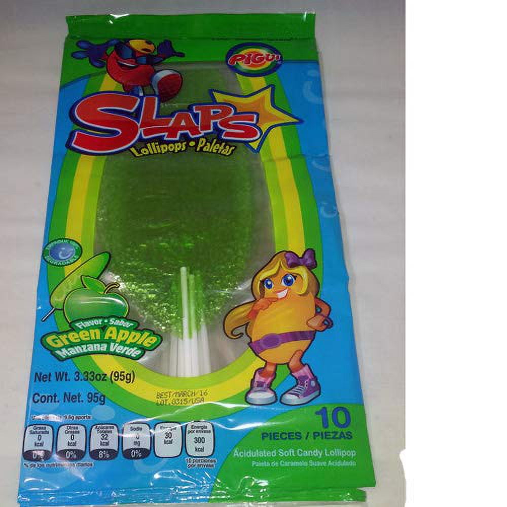Pigui SLAPS Green Apple Snacks, 10 Count