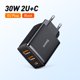 thumbnail image 1 of Baseus-cargador USB de 30W, dispositivo de carga rápida QC3.0 PD3.0 tipo C PD, 3 puertos, para iPhone 14, 13, 12 Pro Max, Xiaomi y Samsung, 1 of 4