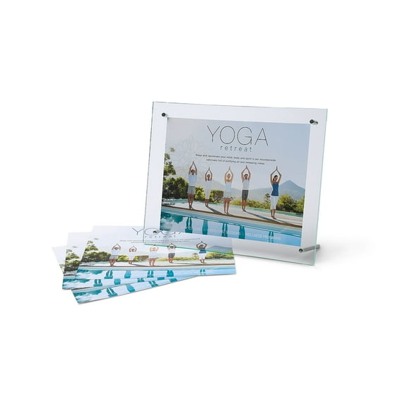 Staples Premium Sign Holder 8.5" x 11" Clear/Green Border Plastic (17170) 708940