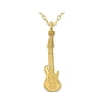 thumbnail image 1 of 10K Yellow Gold Guitar Charm Pendant Necklace with Chain, 1 of 4