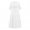 GQIZ999-white, variant on Womens Dresses Summer New Fashion Plain Color Pleated Lace-Up Dress Casual Loose Drape Skirt