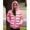 thumbnail image 2 of Aideaone Girls Puffer Jacket Packable Hooded Warmth Padded Winter Coat Metallic Shine Outerwear 10-12Years, 2 of 8