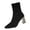 Black, variant on Willtoo Womens Pointed Toe Block Heel Sock Ankle Boots Stretch Knit Slip On Short Boots Fashion Non Slip Booties for Daily Outfits