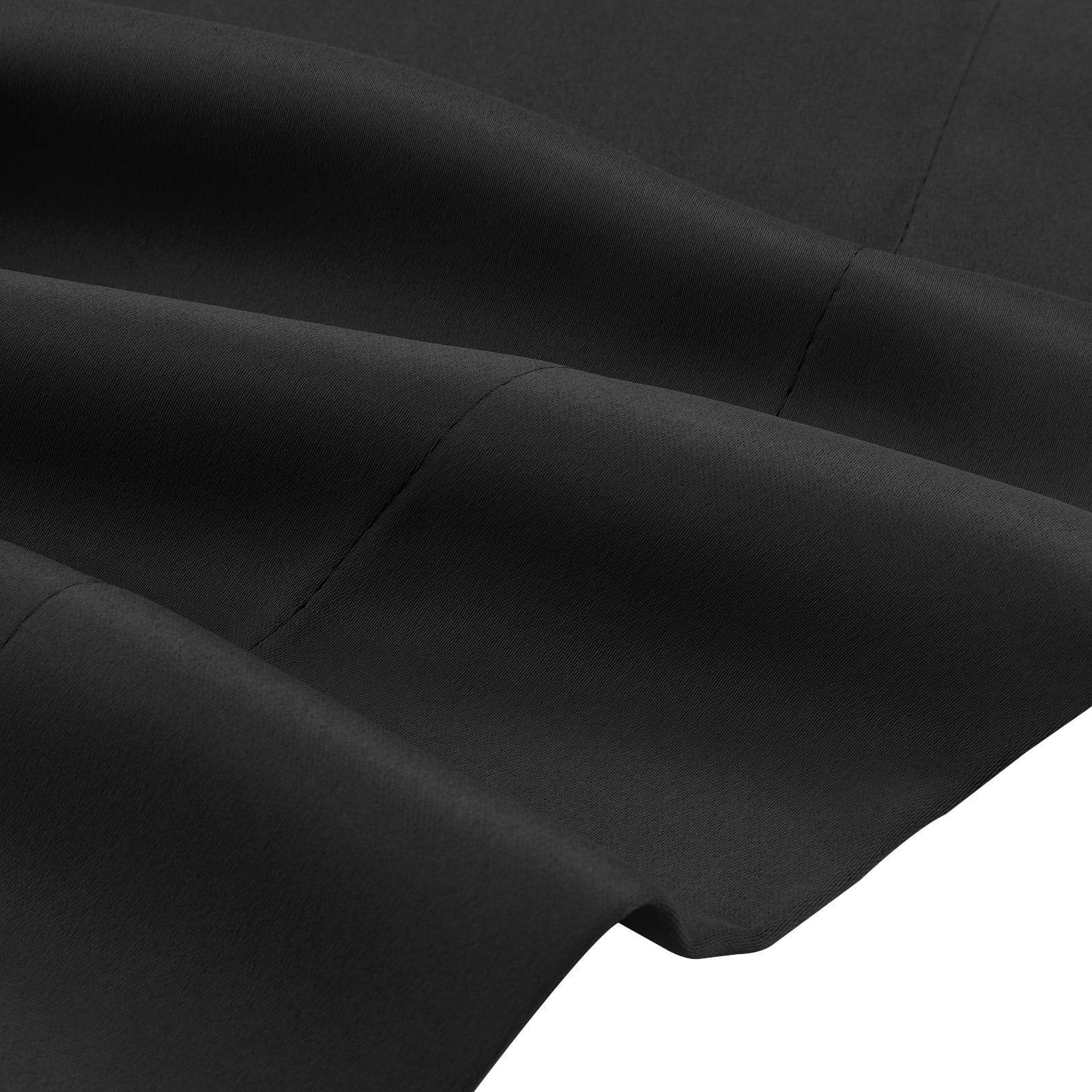 TWOPAGES Pinch Pleat Curtain Blackout Light Blocking Drape for Living Room, 1 Panel, 52"x108", Black