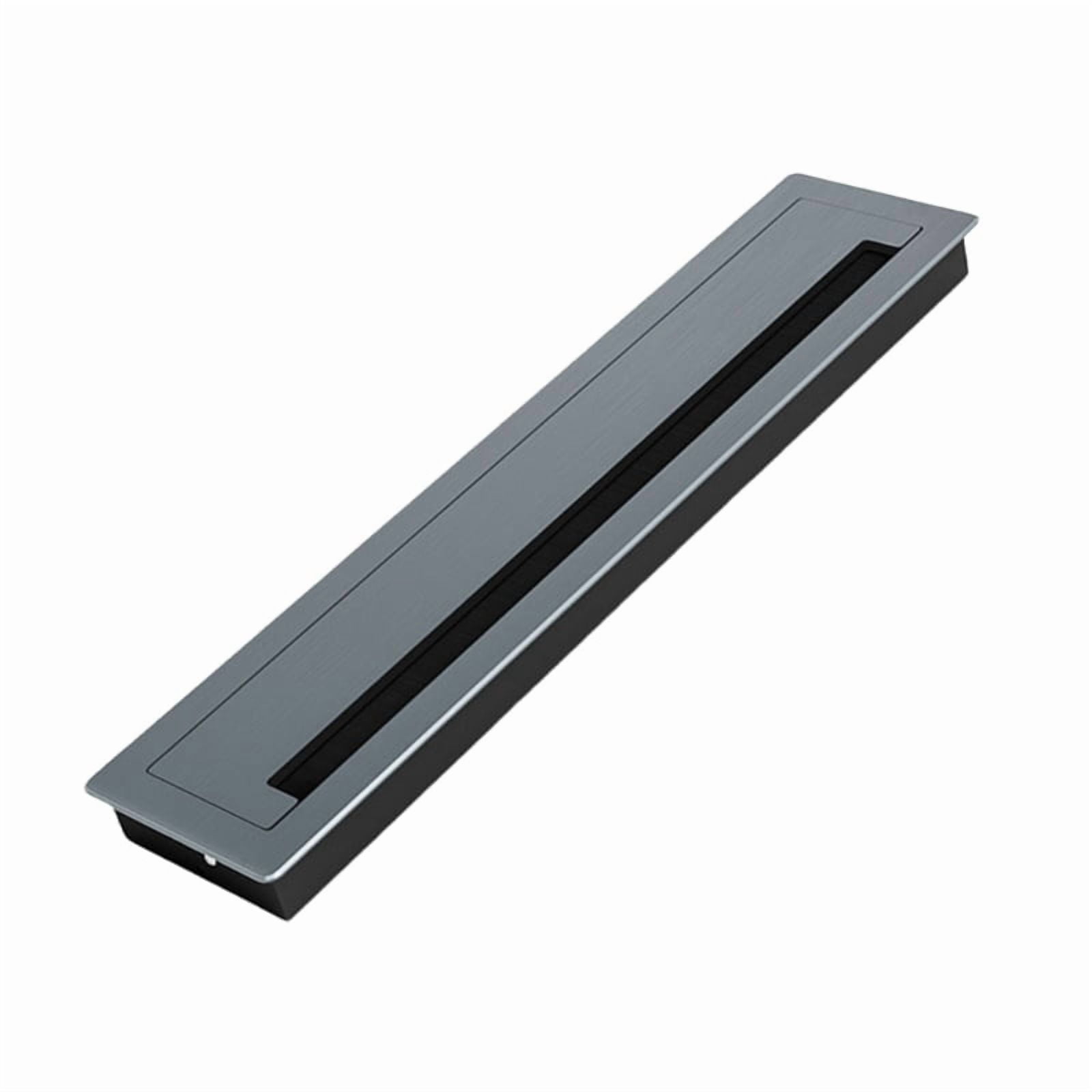 Thickening Desk Cable Management Grommets with Brush Homes Office Cord Organizer Inserts Rectangle Cable Hole Covers