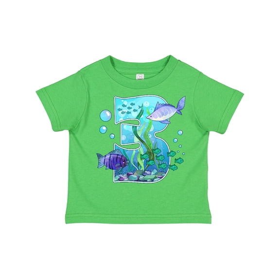 Inktastic Third Birthday Aquarium with Fish Boys or Girls Toddler T-Shirt