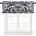 thumbnail image 2 of Kitchen Window Valances, Abstract Modern Line Geometric Rod Pocket Valance Small Window Treatment for Bedroom, Navy Blue Geometric Valances for Windows Tier Curtain,1 Panel, 54x18inch, 2 of 6