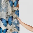 thumbnail image 3 of Orinice Blue Flower Butterfly Shower Curtain White Blue Floral Wildflower Vintage Botanical Wildflower Herb Spring Boho Modern Minimalist Rustic Farmhouse Fabric Bath Curtain with Hook 60x72, 3 of 7