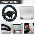 thumbnail image 6 of Yuyamidu Blue Butterfly Steering Wheel Cover for Women Winter Auto Steering Wheel Accessories Most Cars Sedans Fashion Car Interior Decoration for Steering Wheel, 6 of 7