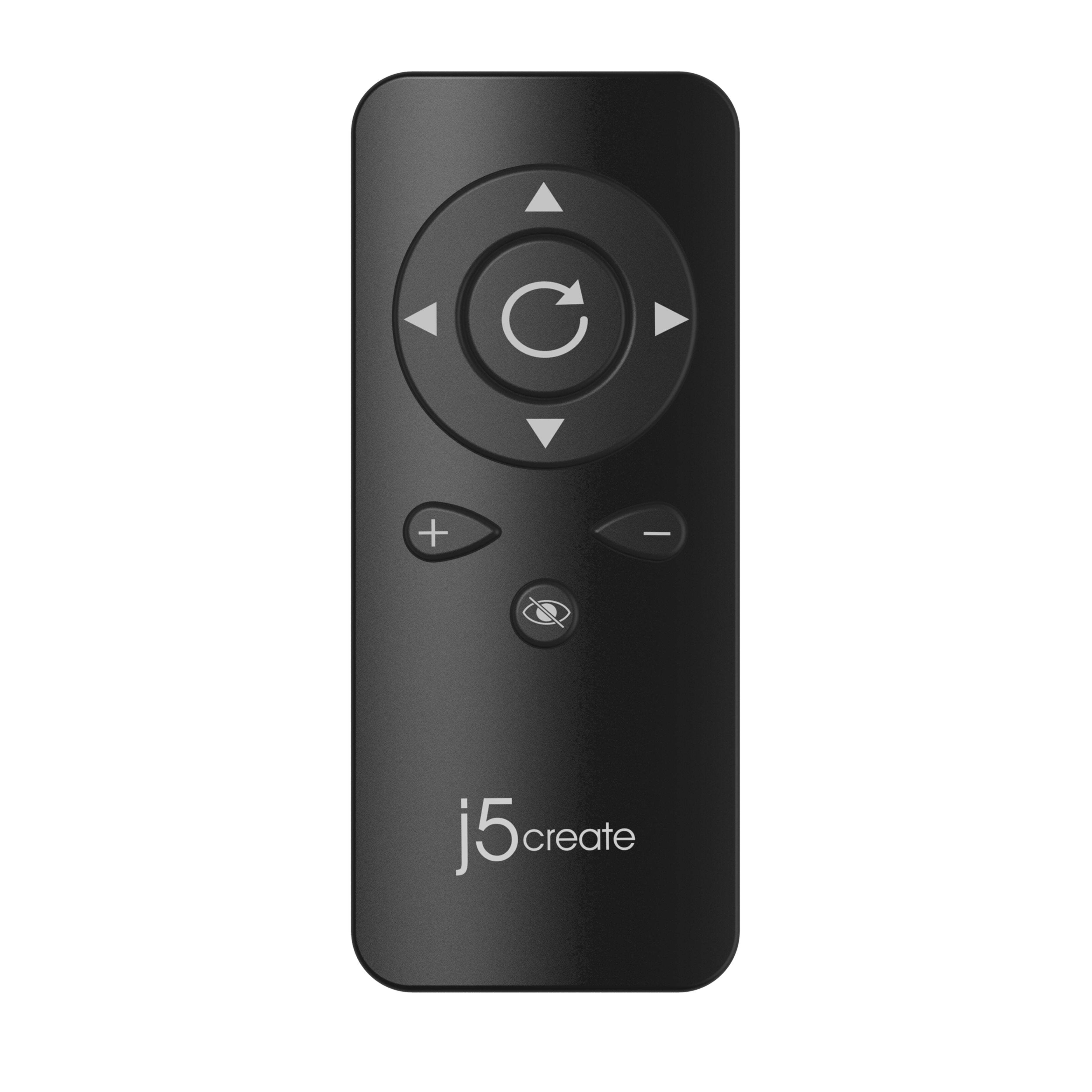 j5create USB 4K ULTRA HD Webcam with 5x Digital Zoom Remote Control, JVCU435
