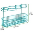 thumbnail image 4 of mDesign Metal Cabinet/Wall Mount Hair Care Styling Tool Storage Basket - Teal, 4 of 6