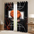 thumbnail image 2 of Erosebridal Basketball Court Black Out Curtains, Trendy Sports Curtains Pack of 2 (42x63 Each) for Boys and Girls, 2 of 6