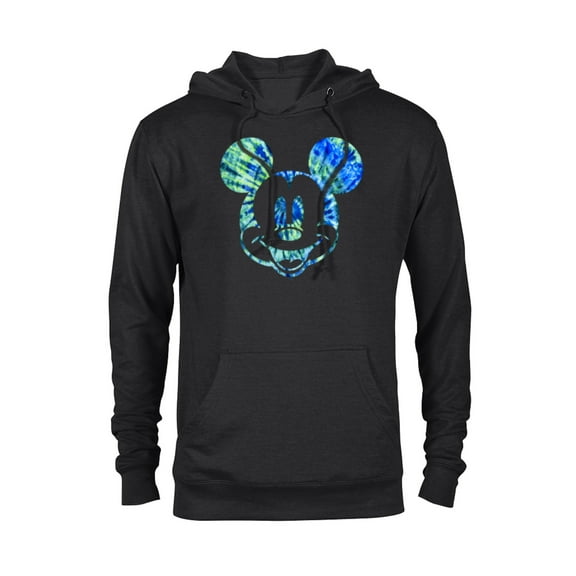 Disney Mickey Mouse Green Tie Dye - Pullover Hoodie for Adults - Customized-Black