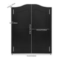 thumbnail image 2 of Black Solid Wood Interior Swinging Door 36" W x 42" H, Self-Closing Double-Action Saloon Doors with Hinges Hardware Entrance Partition for Cafe Stairs Hallway Kitchen Bar, 2 of 20