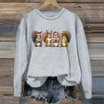 thumbnail image 5 of Fiaer Christmas Sweatshirts for Women Squirrel Christmas Pullover Xmas No Hooded Hoodie Cute Graphic Long Sleeve Plus Size Tops Grey XL, 5 of 6