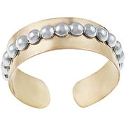 Brinley Co. Sterling Silver Handcrafted Beaded Toe Ring