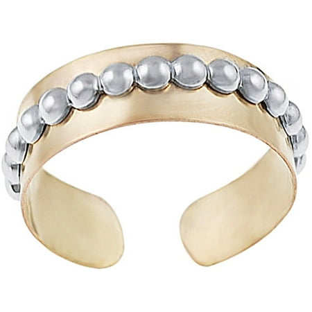 Brinley Co. Sterling Silver Handcrafted Beaded Toe Ring