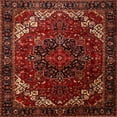 thumbnail image 1 of Ahgly Company Machine Washable Indoor Square Traditional Sienna Brown Area Rugs, 7' Square, 1 of 7