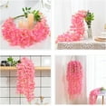 thumbnail image 6 of Scheam 3.6 Feet Fake Wisteria Hanging Flowers,Pink Artificial Wisteria Garland,Simulation Flower Strings,Plastic Silk Greenery Decoration,for Home Party Wedding Birthday Decor 20 Pcs, 6 of 8